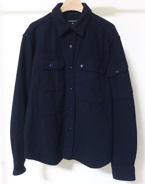 Engineered Garments エンジニアードガーメンツ CPO Shirt 16oz Wool Flannel ウール シャツ ジャケット S ダークネイビー拍卖