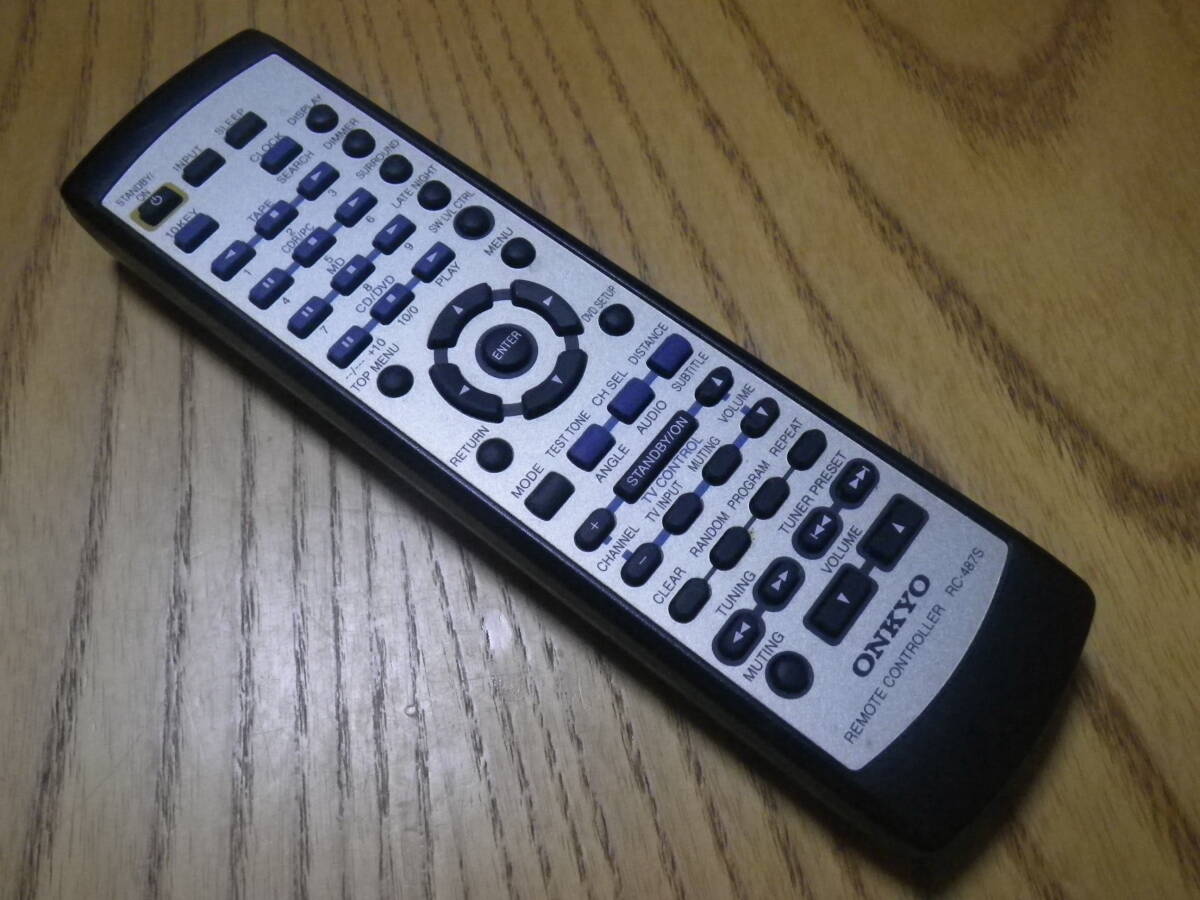 オンキヨー ONKYO RC-487S きれいな動作品 INTEC155/BASE-V15X等用オーディオリモコン 送料180円拍卖