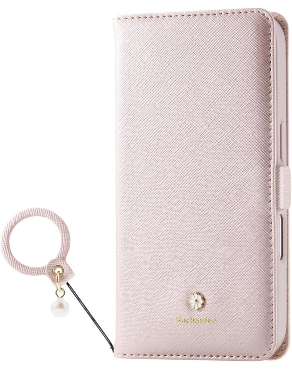 エレコム iPhone16 レザーケース 手帳型 磁石付き リング付き &Me ピンク PM-A24APLFJM2PN 4つ角エアークッション ワイヤレス充電対応 拍卖