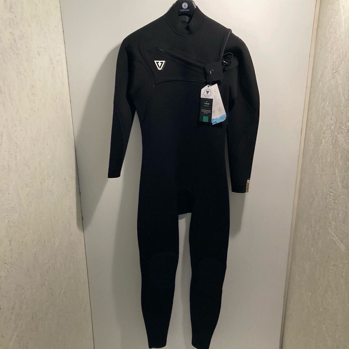 新品 VISSLA メンズ ジャージ フルスーツ S 7 Seas Wetsuit COMP 3-2mm FULL CHEST ZIP BL2 ブラック ビスラ ウェットスーツ 既成 MW32Q7CC拍卖