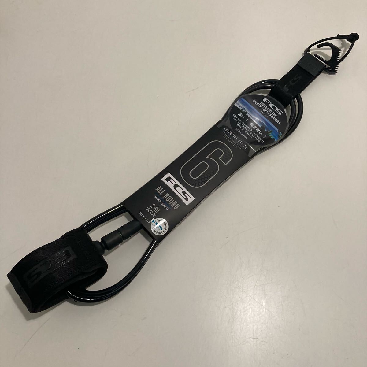 新品 正規品 サーフィン リーシュ コード FCS SURF ESSENTIAL 6' LEASH ALL ROUND BLACK ブラック 6フィート オールラウンド エフシーエス拍卖