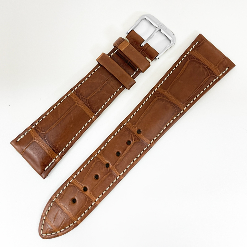【未使用・長期在庫処分品】 41 ORIS/オリス 純正ストラップ/ベルト 茶クロコマット 1 22 71 22mm拍卖