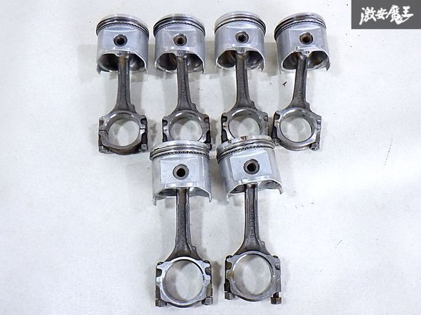 日産 純正 S30Z フェアレディZ L型 L20 ピストン コンロッド 外径78φ 78パイ 6本セット 当時物 旧車 即納 棚F-1拍卖