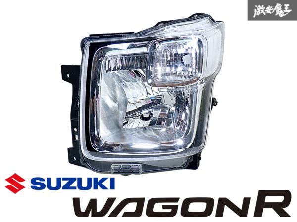 ★割れ無し★ スズキ 純正 MH35S MH55S ワゴンR ハロゲン ヘッドライト レンズ 左 左側 助手席側 KOITO 100-59374 即納 棚R-5拍卖
