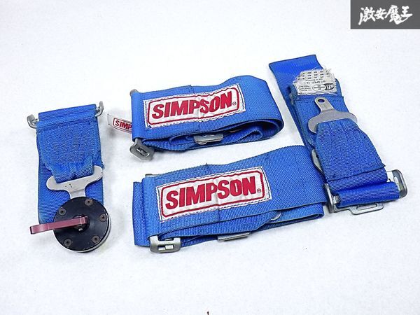 SIMPSON シンプソン 汎用 4点式 カムロック シートベルト セーフティベルト 3インチ 青 ブルー レース ドリフト 走行会 即納 棚S-3拍卖