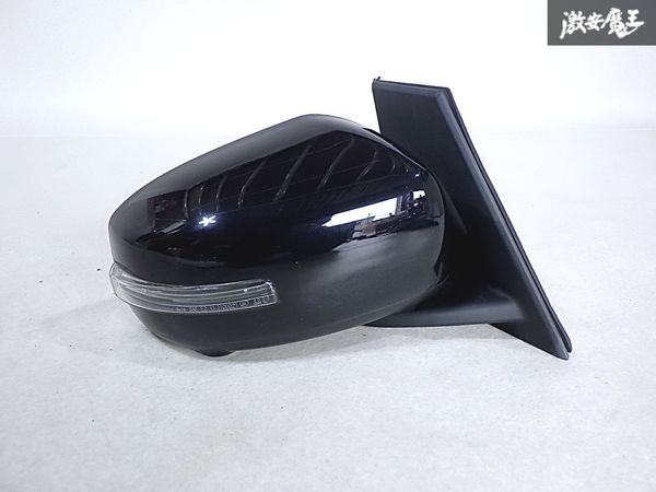 ★動作OK★ ウィンカー付き 日産 純正 B21A デイズ ルークス ドアミラー サイドミラー 右 右側 運転席側 黒 CAN ブラックパール 即納 棚Q-1拍卖