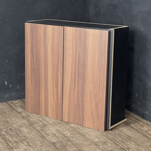 トイレ収納 吊戸 700mm幅 【未使用品】ナスラック 吊り戸棚 Bタイプ 本体黒 扉木目 サニタリー収納 住宅設備 リフォーム / 514108 在★2拍卖