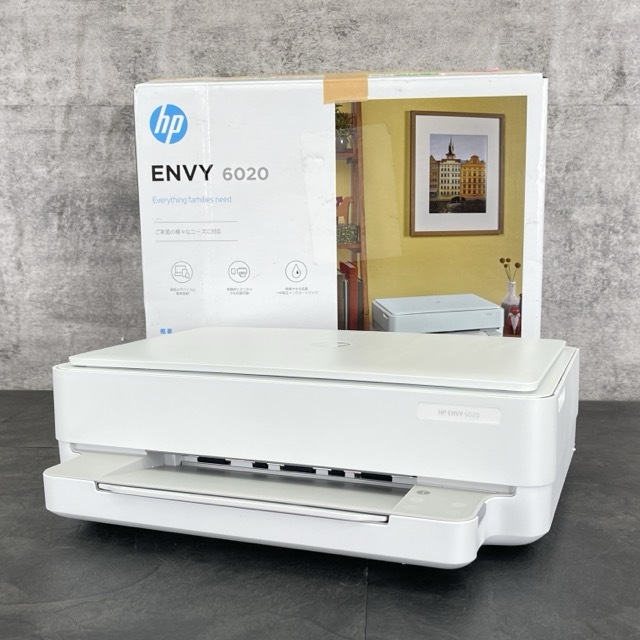 インクジェットプリンター 【中古】超美品 動作保証 hp ヒューレットパッカード ENVY 6000 ホワイト 総印刷枚数6枚 106074/23205拍卖