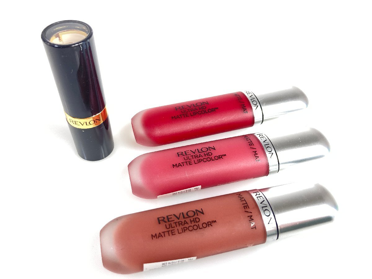 未使用 レブロン REVLON SUPER LUSTROUS LIPSTICK 1本 300 ULTRA HD MATTE LIPCOLOR 3本 635/600/630 KES-2609拍卖