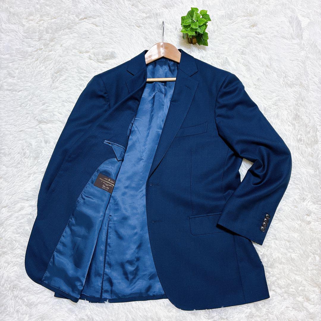 美品 スーツサプライ カノニコ スーパー130 ネイビー テーラードジャケット拍卖