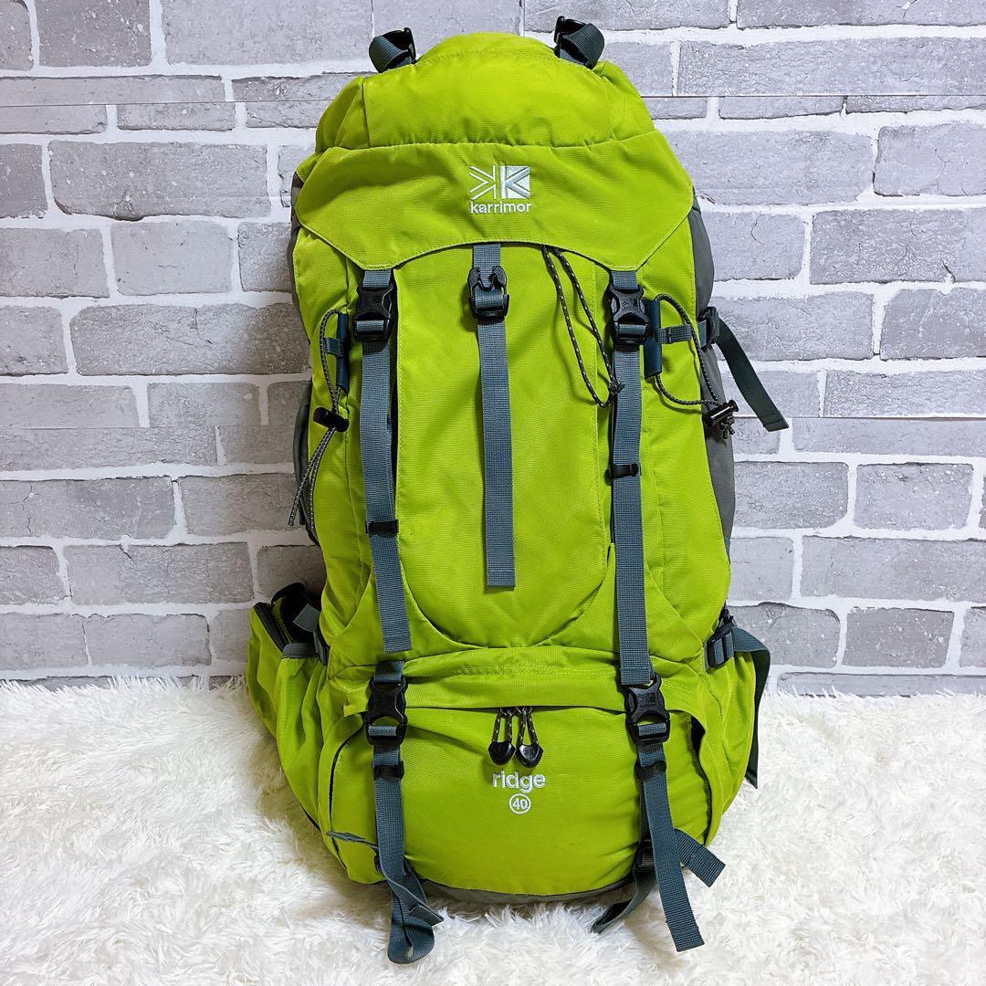 美品 カリマー RIDGE40 バックパック 登山リュック 40L グリーン拍卖