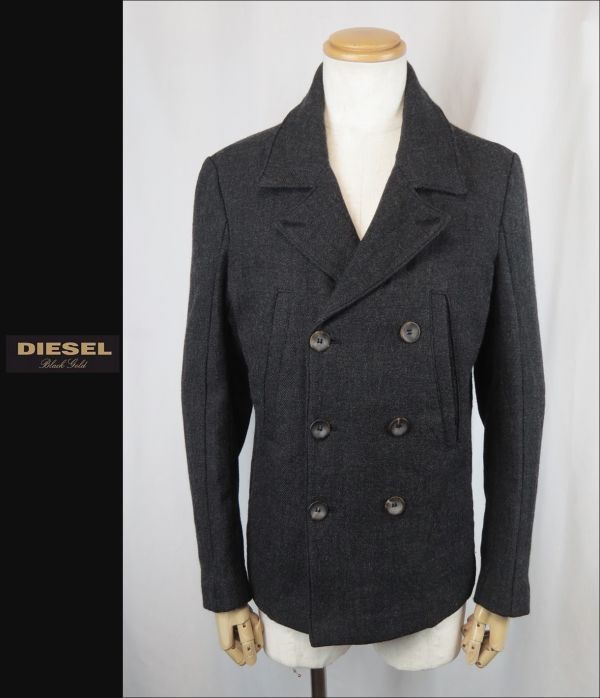 ■■<極美品>ディーゼル<DIESEL black gold:Flannel Fabric >Short Pea coat jacket<S>■■拍卖