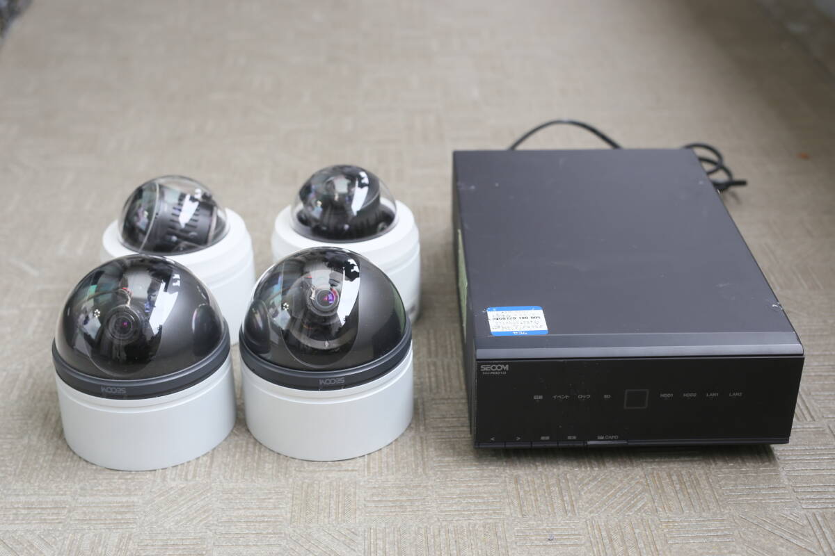 【動作OK】セコム SECOM ネットワークカメラ一式セット 防犯カメラ 4台 ネットワークカメラ 業務仕様 200万画素拍卖