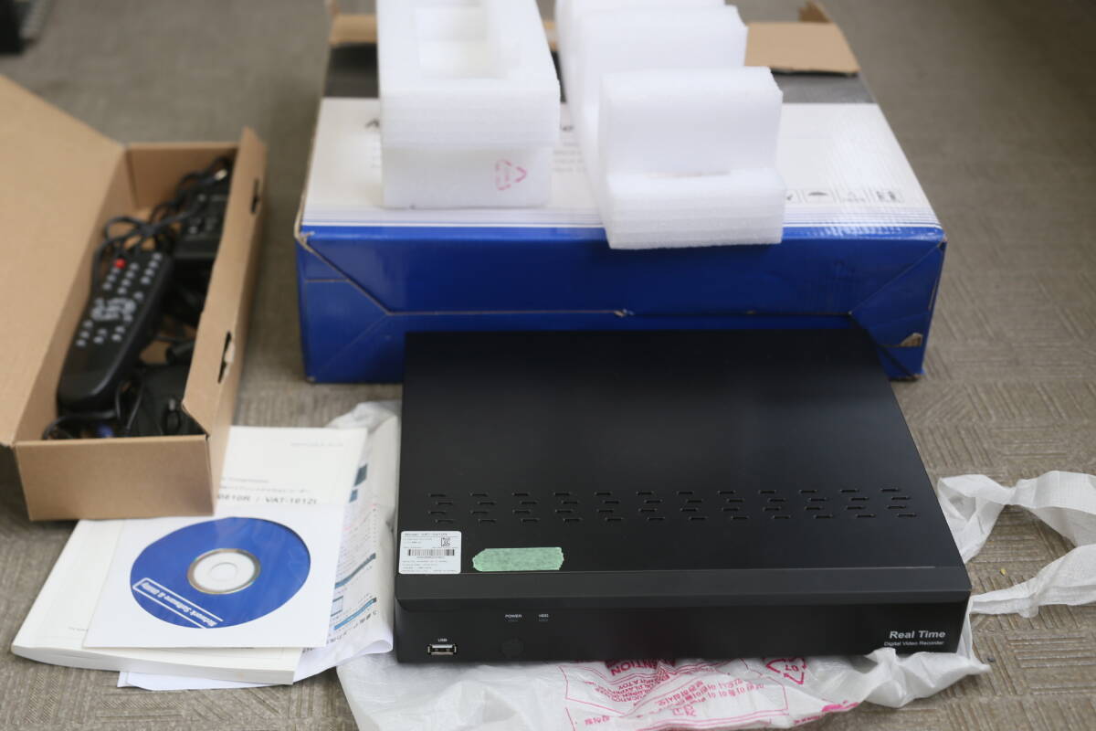 【動作OK】使用時間短 200万画素 AHD HD-TVI 4CHデジタルビデオレコーダー VAT-0410R 一式セット 防犯カメラ 400万画素まで対応拍卖