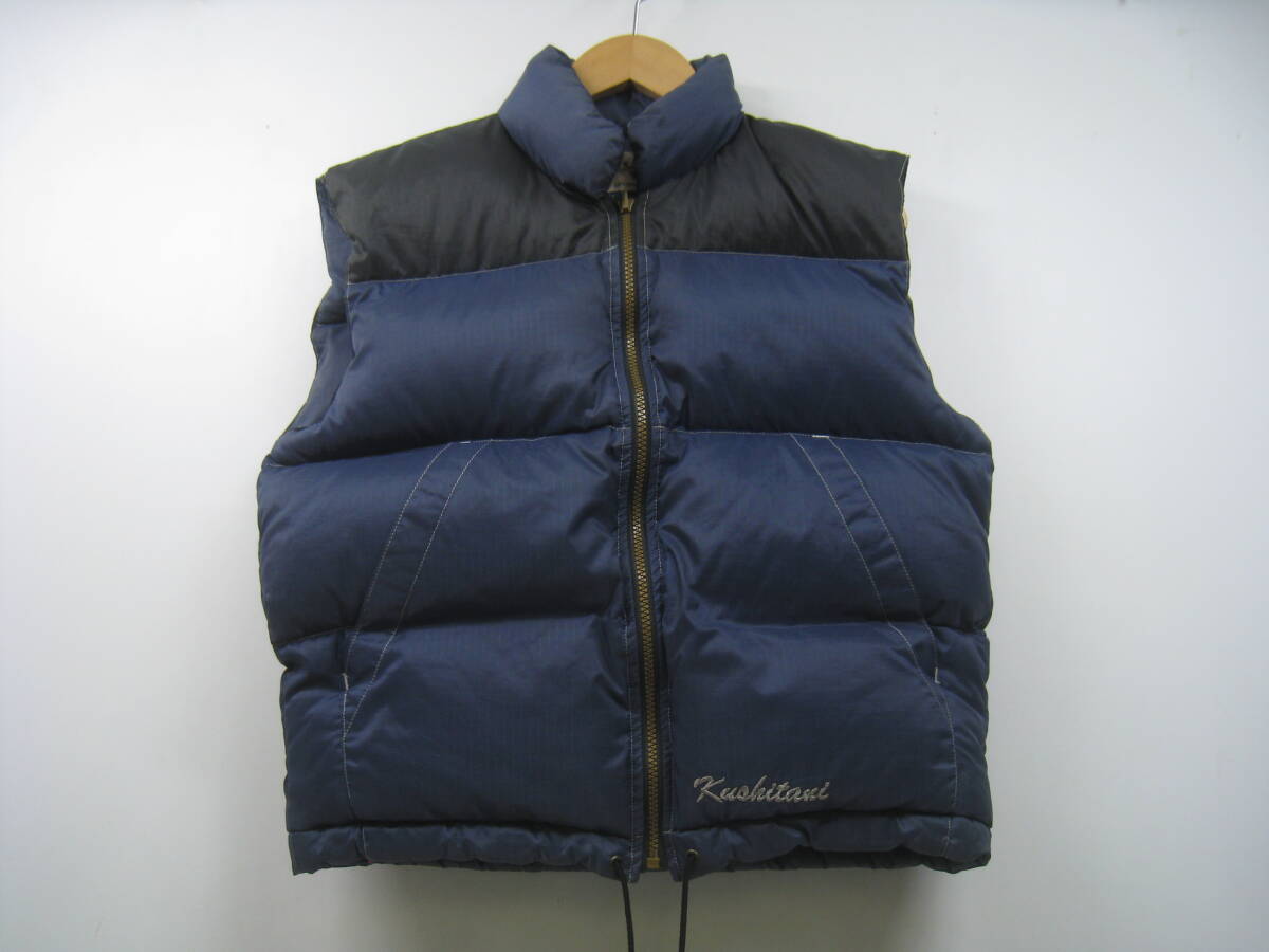 KUSHITANI クシタニ EXPLOPER CLUB エクスプローラー ダウンベスト ライディングベスト KE-421V-96 バイク 二輪 紺 ネイビー サイズM拍卖