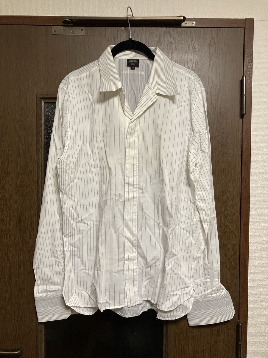 Jean Paul Gaultier ジャンポールゴルチエ 90s オープンカラーシャツ ストライプ アーカイブ ヴィンテージ 希少 1円スタート 長袖シャツ拍卖
