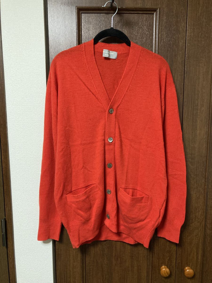 COMME des GARONS HOMME コムデギャルソンオム 田中期 厚手 カーディガン レッド 赤 90s メンズ アーカイブ 希少 1円スタート拍卖