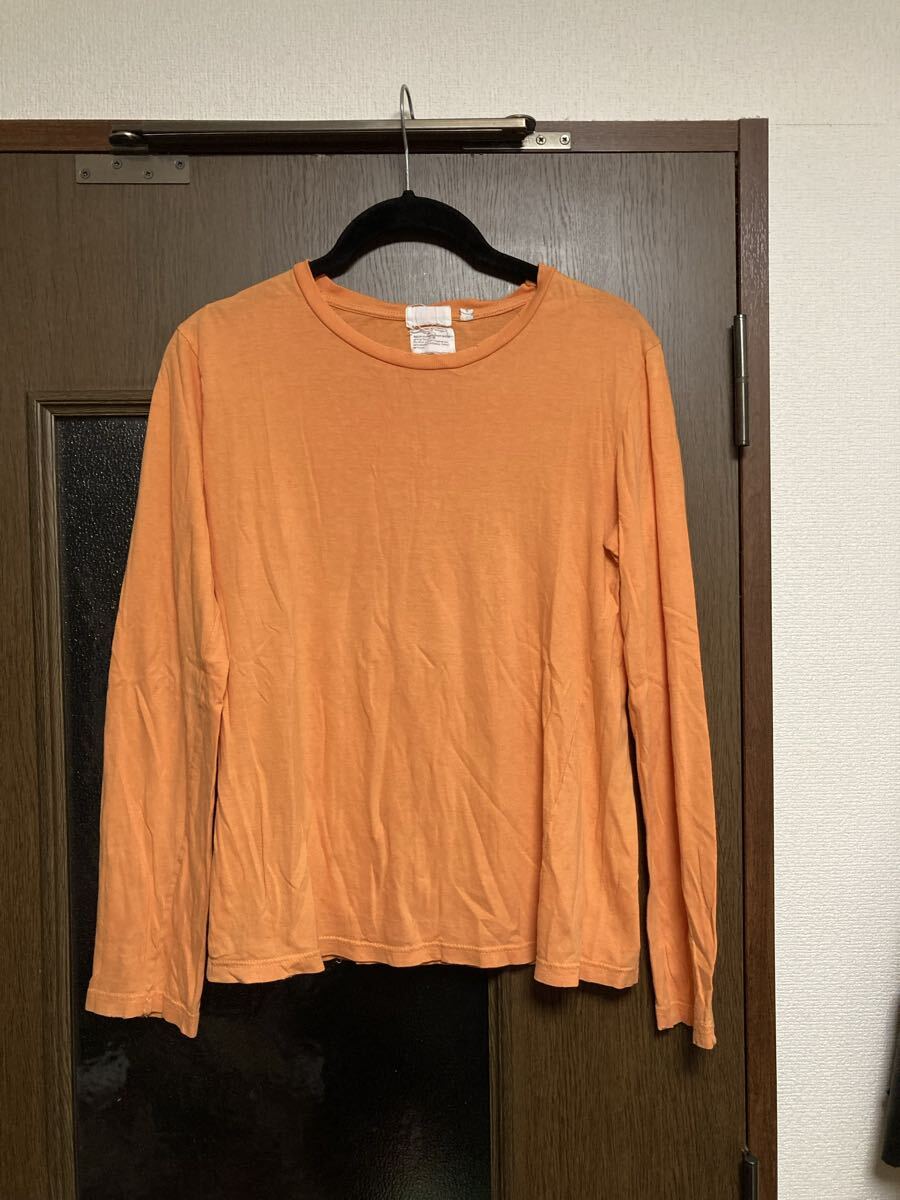 Helmut Lang ヘルムートラング 1999年 オレンジ カットソー 無地 XS 本人デザイン期 アーカイブ ヴィンテージ 希少 1円スタート拍卖