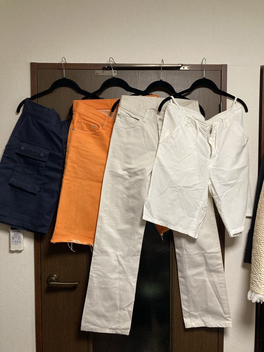 4点まとめ売り Helmut Lang ヘルムートラング デニムパンツ ハーフパンツ カーゴショーツ セット アーカイブ ヴィンテージ 希少 1円スター拍卖