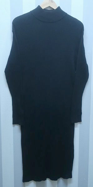 2-2518B/CLOCHE レーヨン混タートルニットワンピース クロシェ セーター拍卖