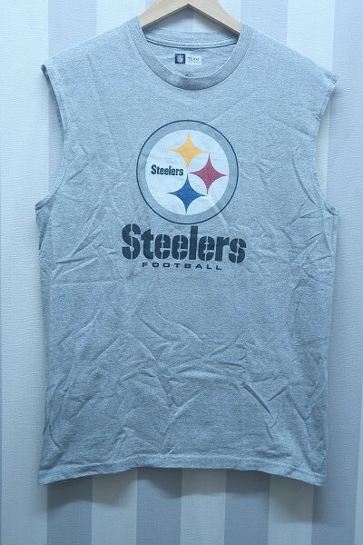 2-2495B/NFL TEAM APPAREL Steelers ノースリーブTシャツ チームアパレル 送料200円 拍卖