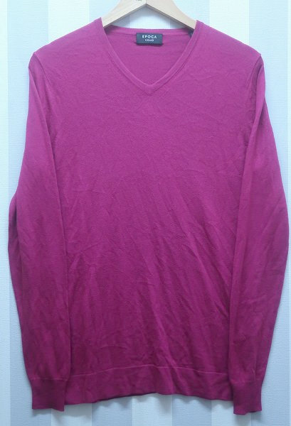 2-2877B/EPOCA レーヨン混Vネックニット エポカ 送料200円 拍卖