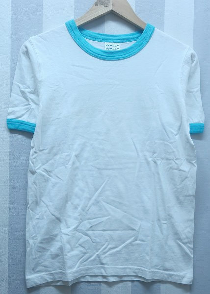 2-2750B/WALLA WALLA SPORT 半袖無地リンガーTシャツ USA製 ワラワラスポーツ 送料200円 拍卖