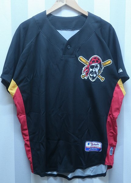 at3069/マジェスティック MLB パイレーツ ユニフォームシャツ MAJESTIC拍卖