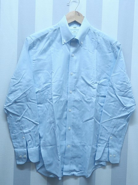 2-2583B/ユニクロ ファインクロスストレッチスリムフィットオックスフォードシャツ UNIQLO 送料200円 拍卖
