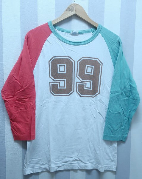 2-2777B/Champion 7分袖ラグランナンバリングTシャツ チャンピオン 送料200円拍卖