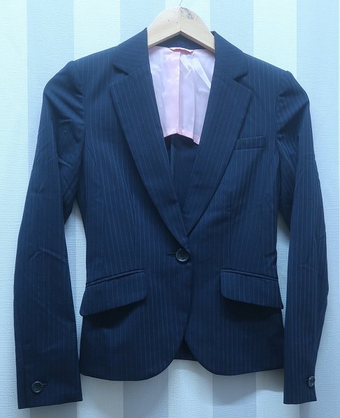 6-7173A/PERFECT SUIT FACTORY ストライプスーツ ジャケット スカート セットアップ レディース パーフェクトスーツファクトリー 拍卖