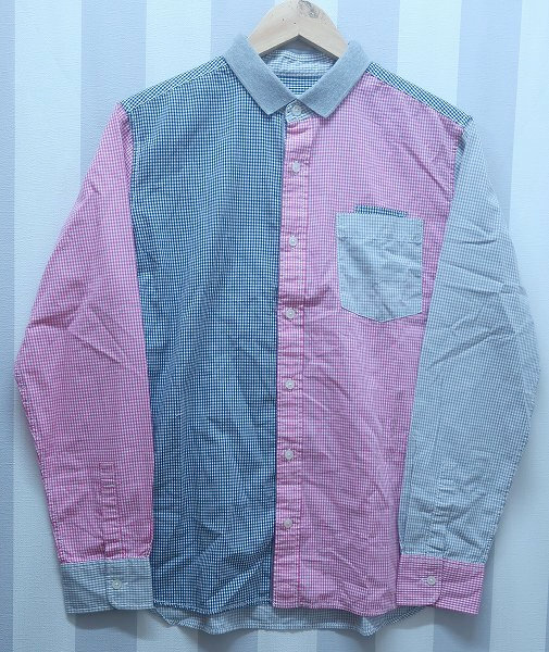 2-2562B/Penguin by Munsingwear 切替ギンガムチェックシャツ ペンギンバイマンシングウェア 送料200円 拍卖