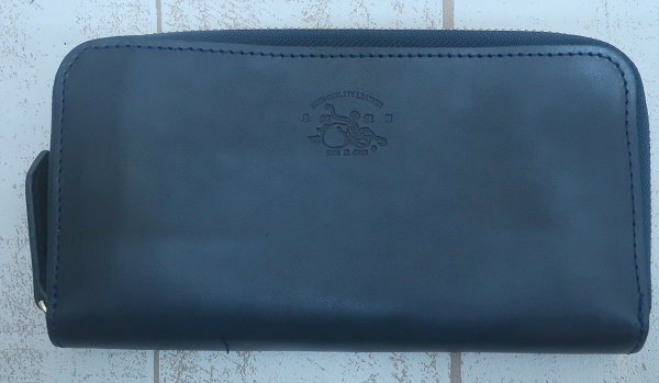 6-7196A/未使用品 革蛸 TYPE-U 栃木レザーラウンドジップウォレット 送料200円拍卖