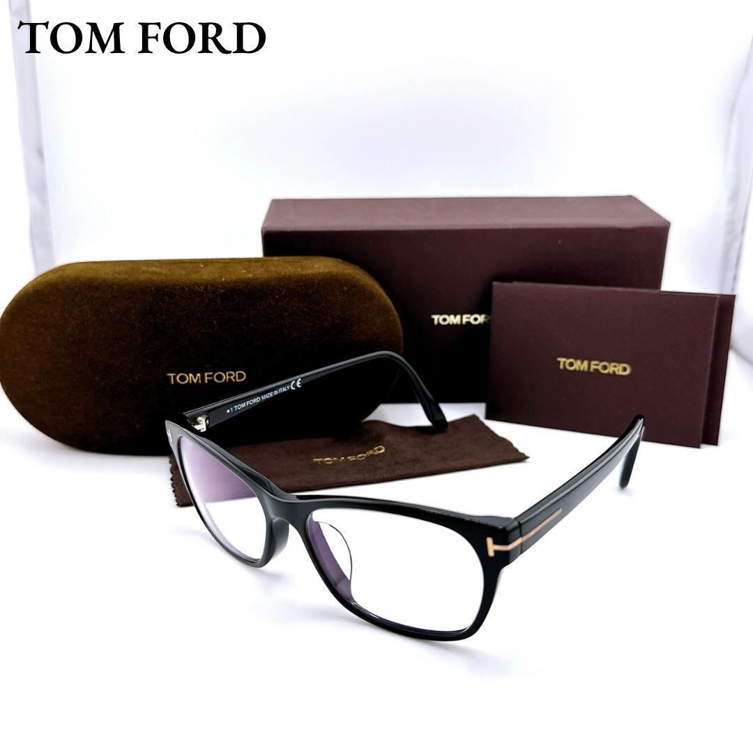TOM FORD トムフォード メガネ 眼鏡フレーム アイウェア FT5400-F プラスチック セルフレーム ブラック 黒 メンズ レディース拍卖