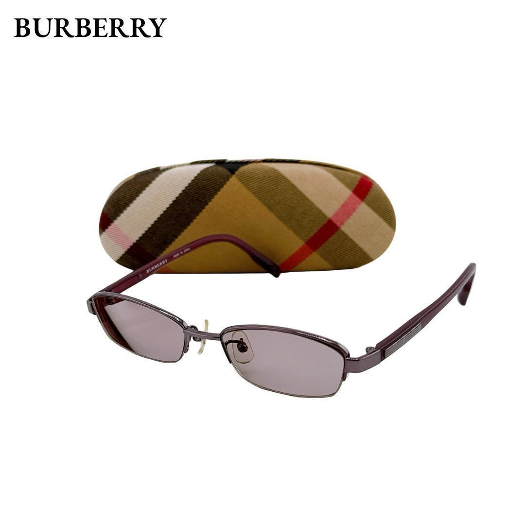 ★BURBERRY バーバリー B-3524J サングラス 眼鏡 メガネ メンズ レディース パープル 紫 めがね フレーム ケース付★拍卖