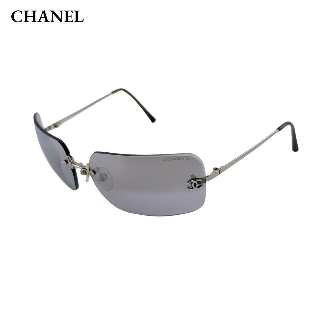 CHANEL シャネル サングラス アイウェア ココマーク ロゴ 4017 プラスチック メタル グレー シルバー メンズ レディース シンプル拍卖