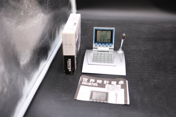 内海産業株式会社 世界時計電卓 箱・取説付 電池交換済 動作確認済 レトロ アンティーク拍卖
