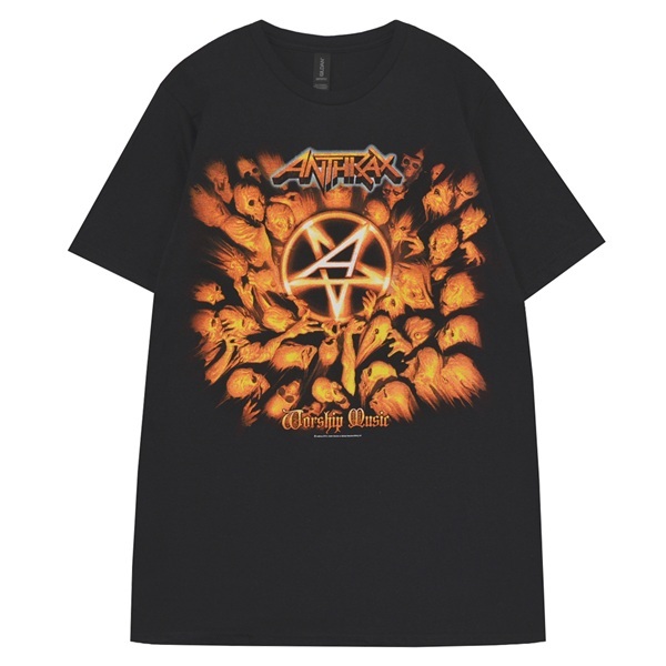 ANTHRAX アンスラックス Worship Music Tシャツ Mサイズ オフィシャル拍卖