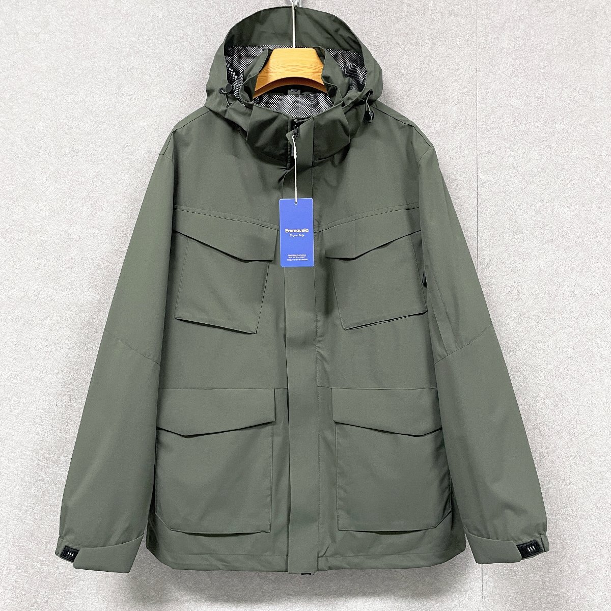 一枚限定 マウンテンパーカ 定価6万◆Emmauela・イタリア・ミラノ発◆薄手 快適 上品 防寒 防風 機能性 アウトドア ジャケット 登山服 L/48拍卖
