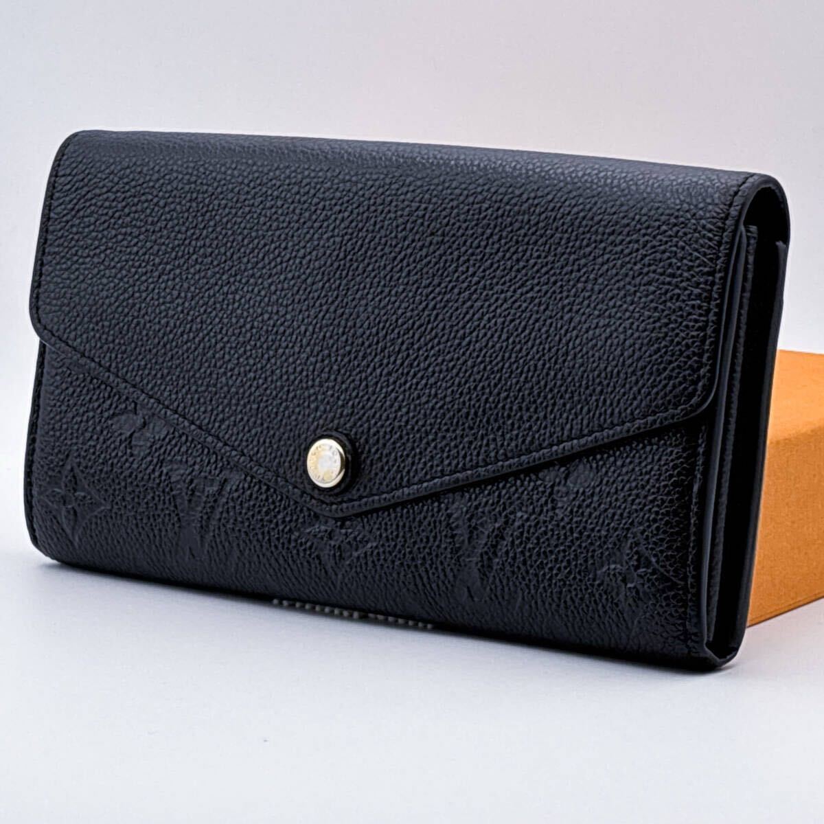 【超美品】ルイヴィトン ポルトフォイユ サラ アンプラント 長財布ノアール 黒拍卖