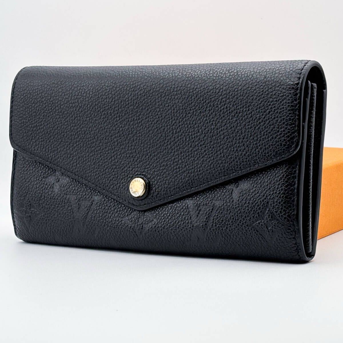 【超美品】ルイヴィトン ポルトフォイユ サラ アンプラント 長財布ノアール 黒拍卖