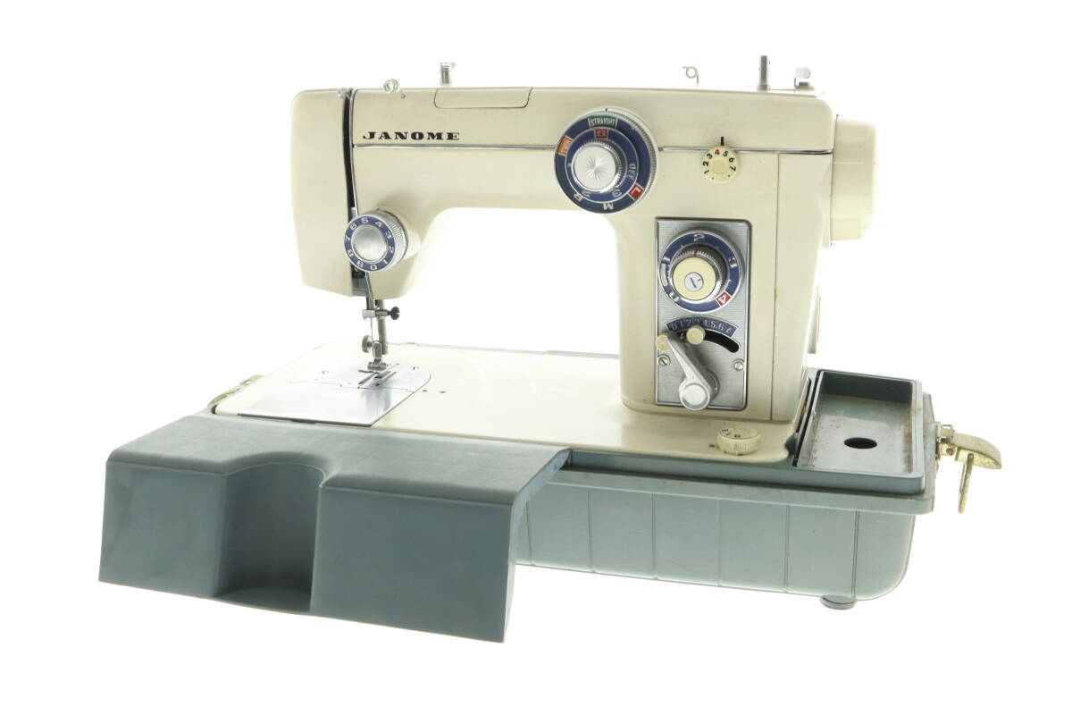 VMPD7-105-24 JANOME ジャノメ ミシン MODEL 801 ハンドメイド ハンドクラフト 手芸工 フットコントローラー付き 通電確認済み ジャンク拍卖