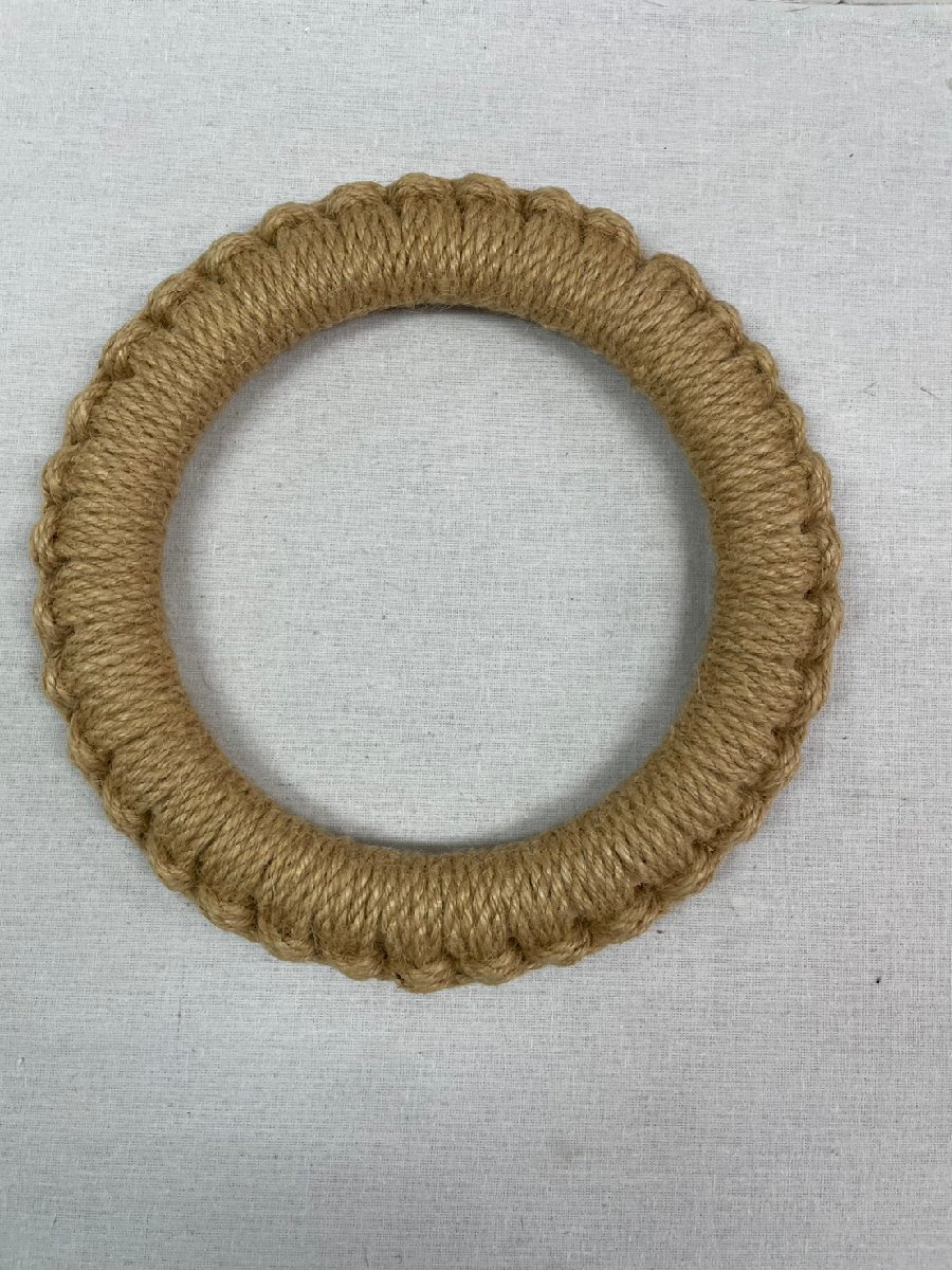 【中古品】【即日発送】【送料無料】DARENYI 鍋敷き おしゃれ 耐熱 内径17cm 大きいサイズ なべしき 亜麻草編み フック付き拍卖