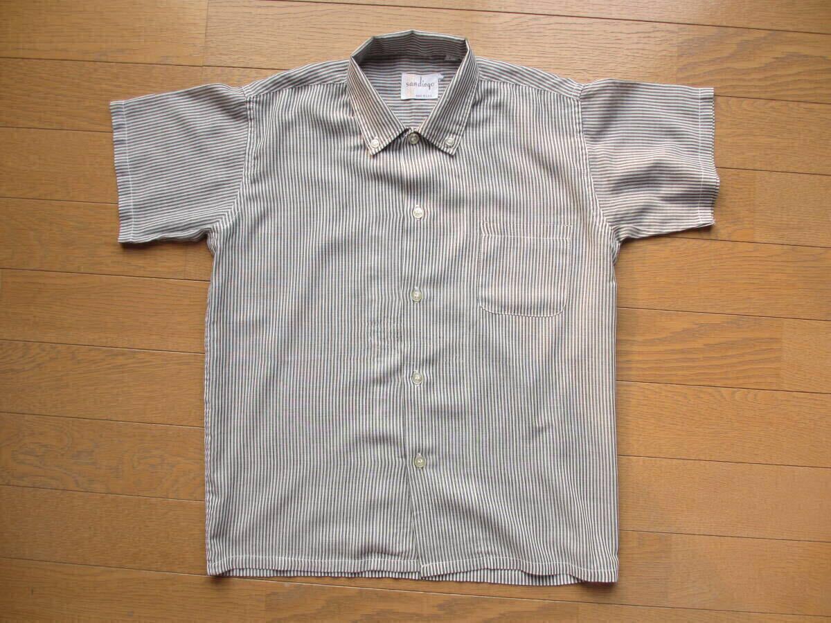60S 60年代 ヴィンテージ ビンテージ オールド sandiego サンディエゴ ボタンダウン ストライプ アメリカ製 USA アンティーク 50S 50年代拍卖