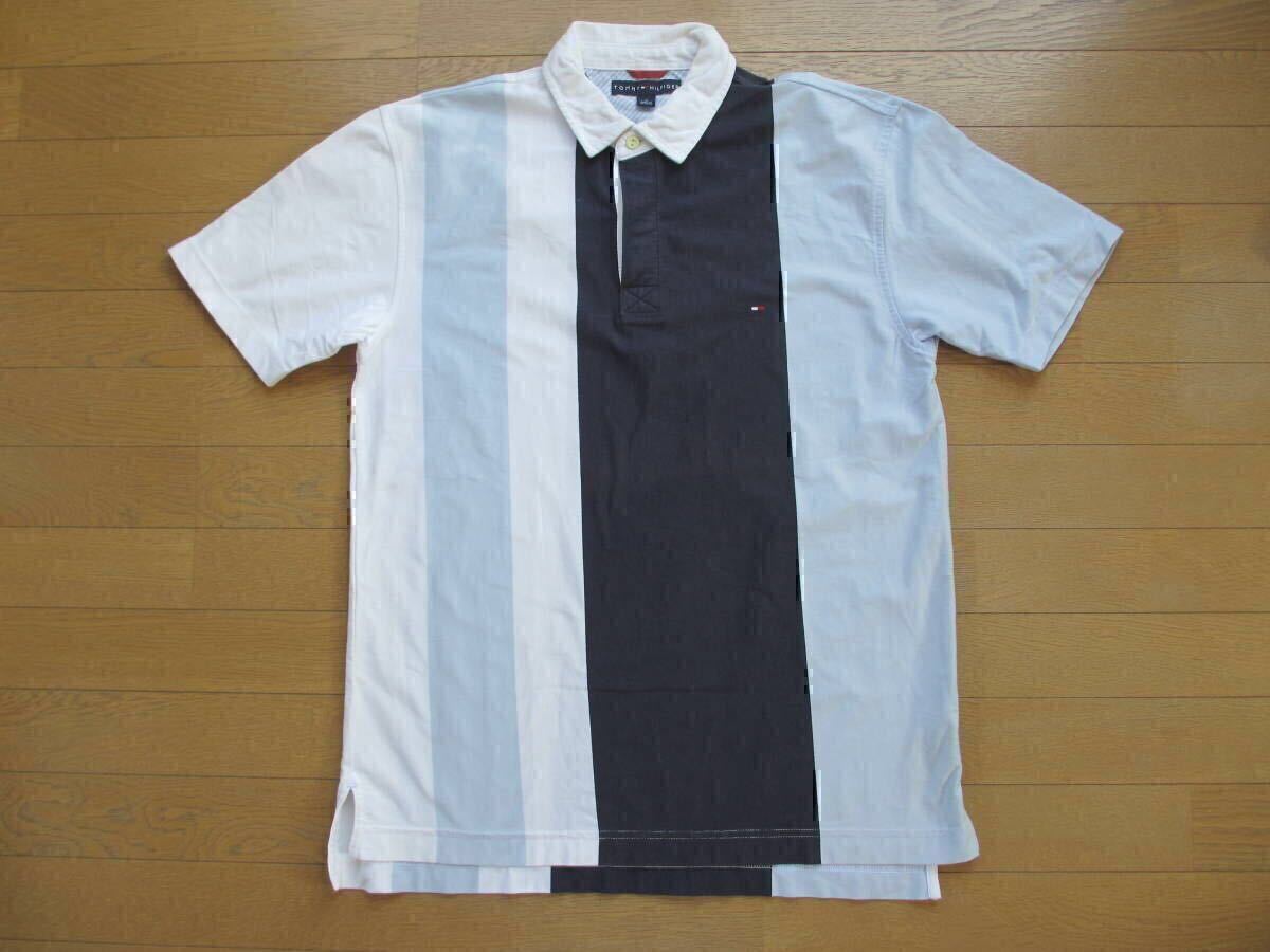 美品 オールド トミーヒルフィガー TOMMY HILFIGER ストライプ ポロシャツ 古着 ラルフ ヴィンテージ ビンテージ アメリカ ラガー 拍卖