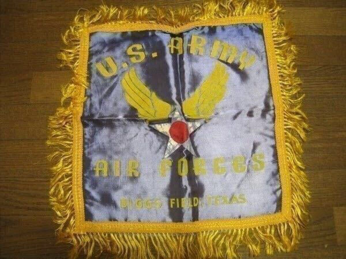 希少 40S 50S 40年代 50年代 ヴィンテージ ビンテージ U.S.ARMY.AIR.FORCE アーミーエアーフォース サテンクッションカバー スカジャン拍卖