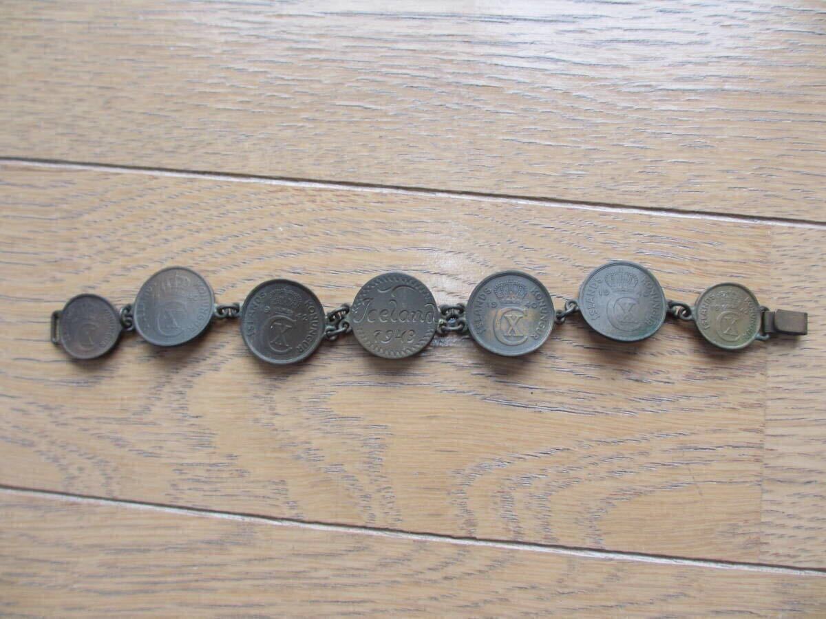 40S 40年代 ヴィンテージ ビンテージ コイン 貨幣 ヨーロッパ ユーロ 世界大戦 WWⅡ 軍物 ミリタリー ブレス 希少 メキシカン アイスランド拍卖