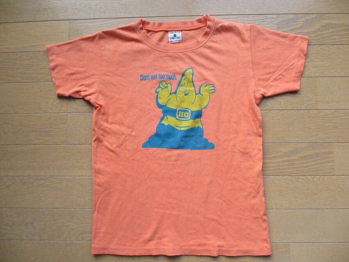 90S 90年代 オールド キャラクター HOME GROUND ホームグラウンド シングル オレンジ チビT ピチT 古着 ヴィンテージ フェード ビンテージ 拍卖
