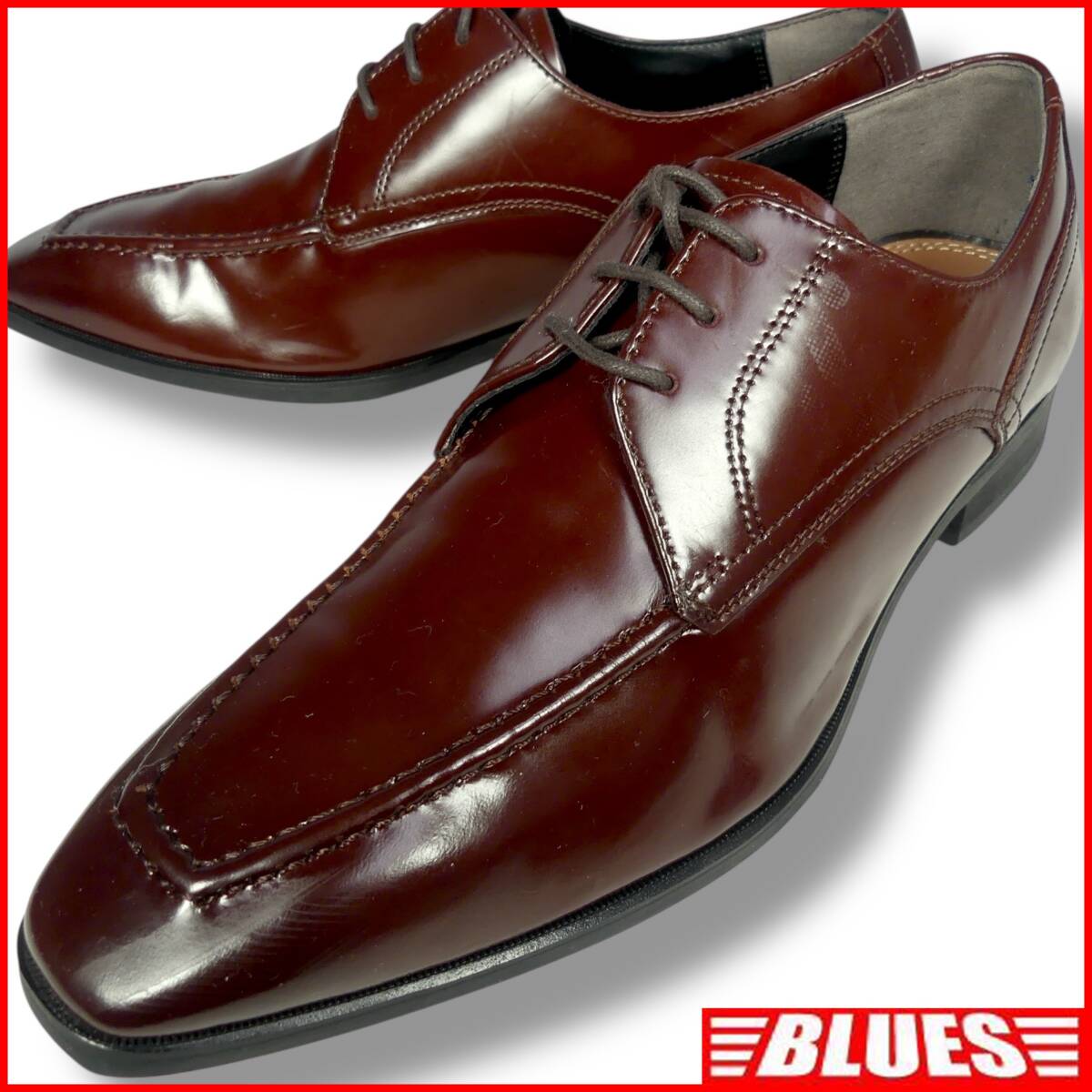 即決★CHARKIES★25cmビジネスシューズ チャーキーズ レースアップ メンズ 25EEE 茶 革靴 通勤 幅広 ワイド 冠婚葬祭拍卖