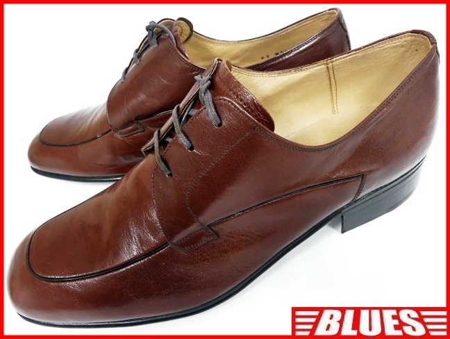 即決★日本製 Expensive★26.5cm レザービジネスシューズ エクスペンシブ メンズ 茶 ブラウン 本革 レースアップ 本皮 ヒール 革靴拍卖